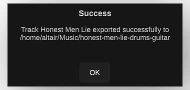 Export Track Confirm